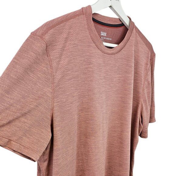 SAXX Mens Aerator UPF 25 Short Sleeve Crew Neck T-Shirt, Lightweight,Size Large - Picture 7 of 7